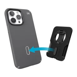 StandyGrip for MagSafe Phone Hand Grip/Viewing Stand with ClockLock, Black (150424-1041)<Speck Hot