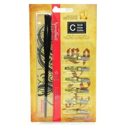Pens|Speedball Flat Pen Nibs, Assorted, 6/Set, 2/Pack (77664-PK2)
