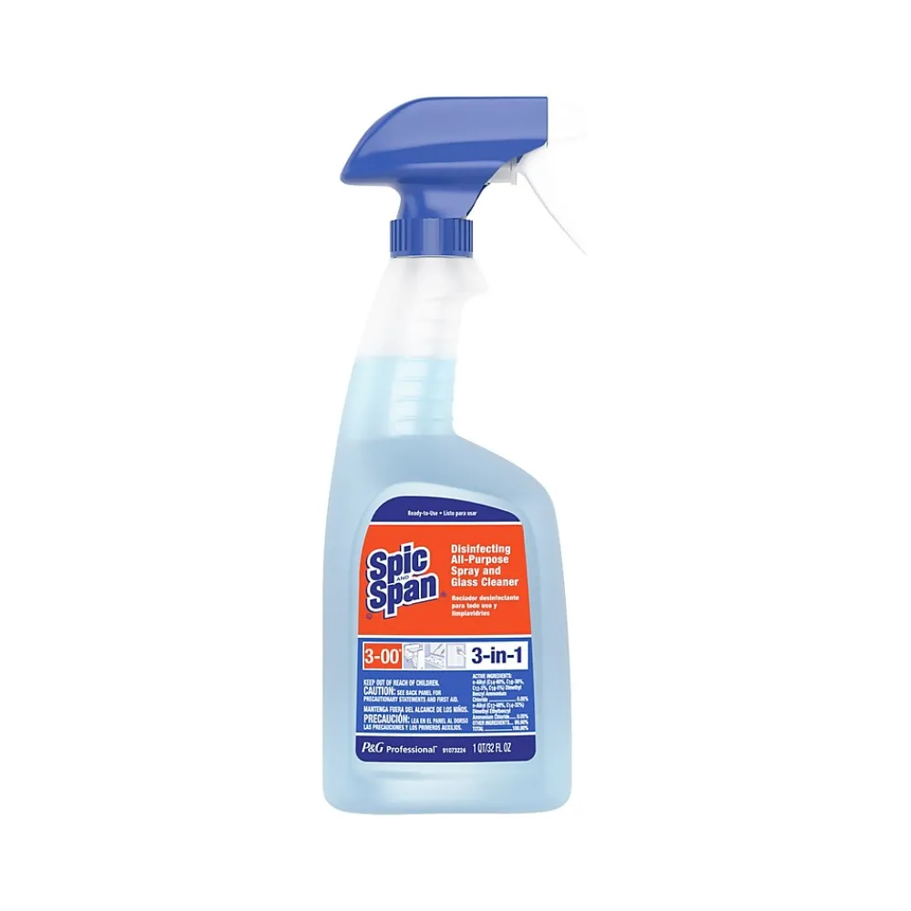 Disinfecting All-Purpose Spray and Glass Cleaner, Fresh Scent, 32 Fl. Oz. (75353)<Spic & Span Best