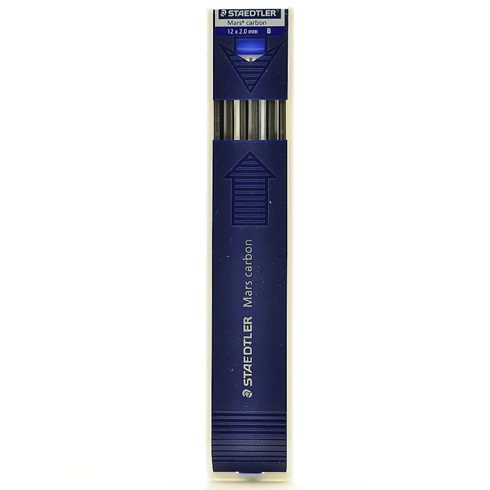 Pencils|Staedtler Mars Lumograph Lead Refill, 2mm, 12/Leads, 2/Pack (82801-PK2)