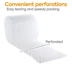 Clearance Staples 1/2" Bubble Roll, 12" x 30', Clear (4069423)