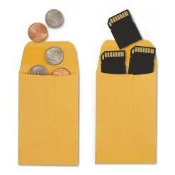 Hot Staples #1 Currency Envelopes, 2 1/4" x 3 1/2", Kraft, 250/Box (ST19726-CC)