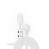 Staples 6' Extension Cord, 3-Outlet, White (22134)