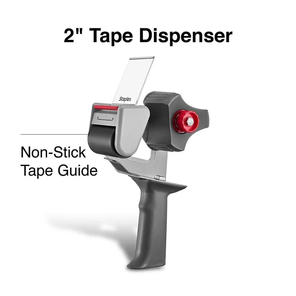 Online Staples 2" Packing Tape Dispenser, Gray (ST56464)