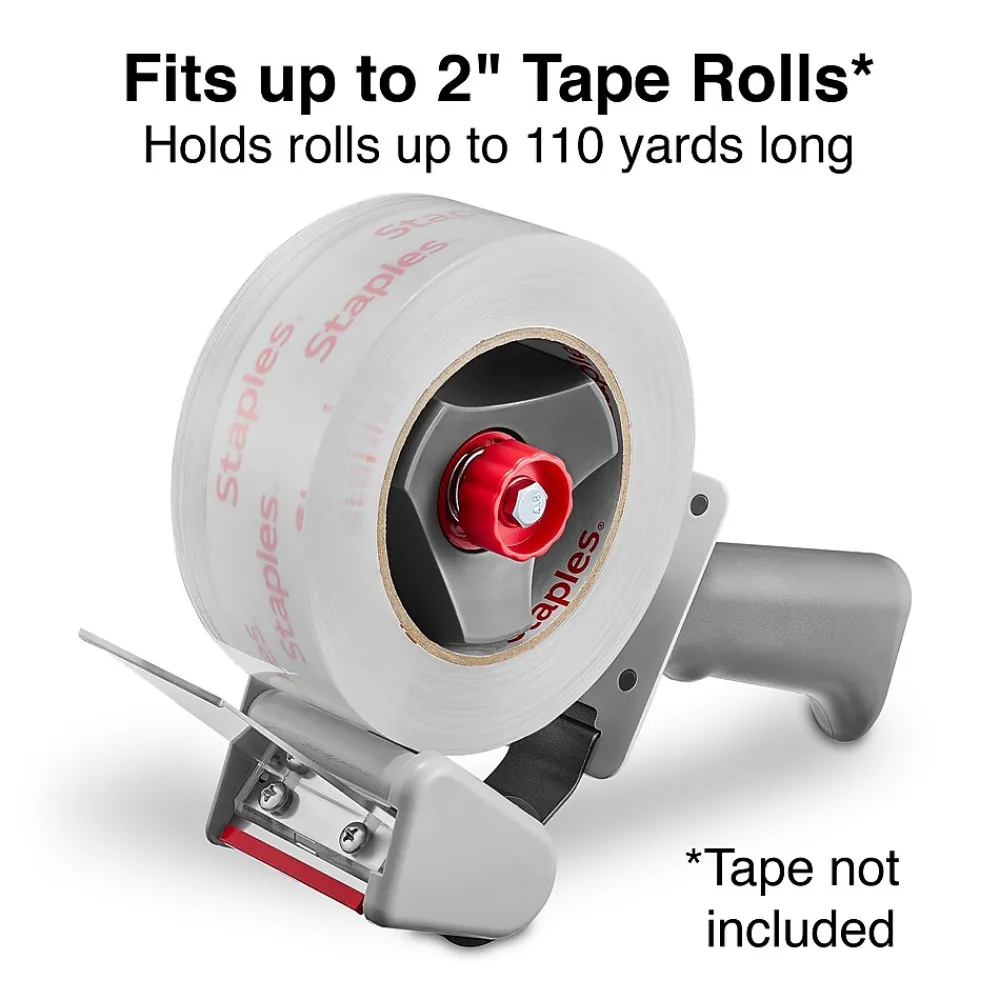 Online Staples 2" Packing Tape Dispenser, Gray (ST56464)