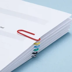 Clips & Fasteners|Staples #1 Paper Clips, Assorted Colors, 1000 Clips/Pack (ST40636/10590)