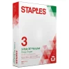Copy Paper*Staples 30% Recycled 8.5" x 11" 3-Hole Punched Copy Paper, 20 lbs., 92 Brightness, 500/Ream (112370)