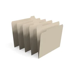 File Folders|Staples 30% Recycled File Folder, 1/5 Cut Tab, Letter Size, Manila, 100/Box (ST22937-CC)