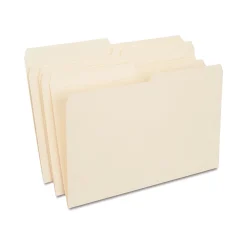 File Folders|Staples 30% Recycled File Folders, 1/2 Cut Tab, Legal Size, Manila, 100/Box (ST116939/116939)