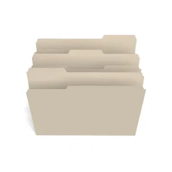 File Folders|Staples 30% Recycled File Folder, 1/3-Cut Tab, Letter Size, Manila, 500/Carton (ST56675CT)