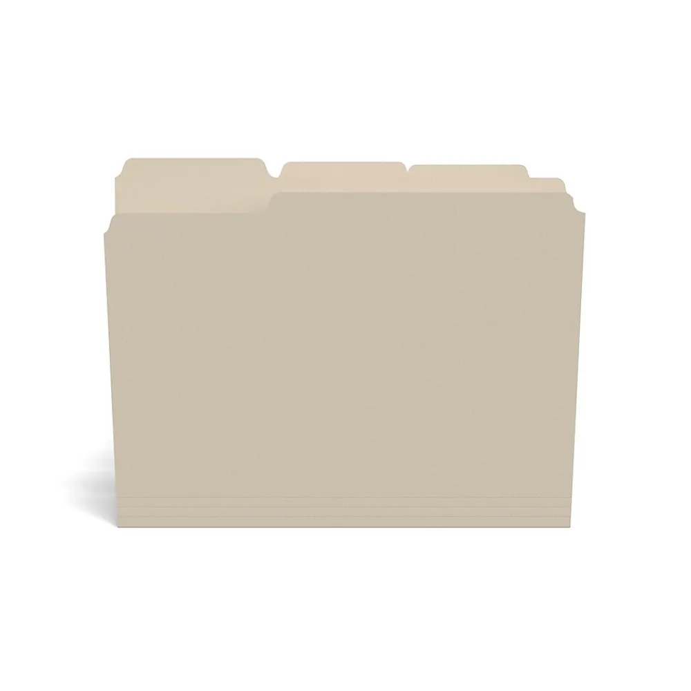 File Folders|Staples 30% Recycled File Folder, 1/3-Cut Tab, Letter Size, Manila, 500/Carton (ST56675CT)