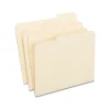 File Folders|Staples 100% Recycled File Folders, 1/3-Cut Tab, Letter Size, 100/Box (ST246850/246850)