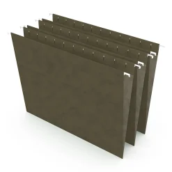 Hanging File Folders|Staples ® 100% Recycled Hanging File Folders, Stright Cut, Letter Size, Standard Green, 25/Box (ST521229/521229)