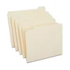 File Folders|Staples 30% Recycled Reinforced File Folders, 1/5-Cut Tab, Letter Size, 100/Box (ST509000/509000)