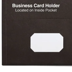 Pocket Folders|Staples 10% Recycled Smooth 2-Pocket Paper Presentation Folder, , 10/Pack (ST13376) Black