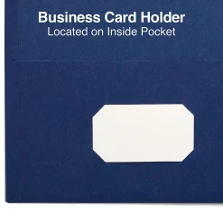 Pocket Folders|Staples 10% Recycled Smooth 2-Pocket Paper Presentation Folder, , 10/Pack (ST13377) Dark Blue