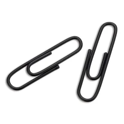 Clips & Fasteners|Staples ® #1 Size Vinyl-Coated Paper Clips, Black, 100/Pack
