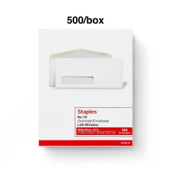 Clearance Staples #10 Window Envelopes, 4 1/8