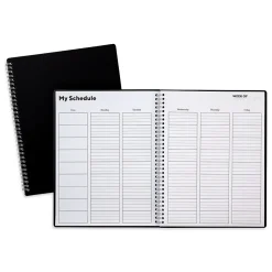 Academic Planners|Staples 8.5" x 11" Academic Weekly Teacher Planner, Black (TR59498-21)