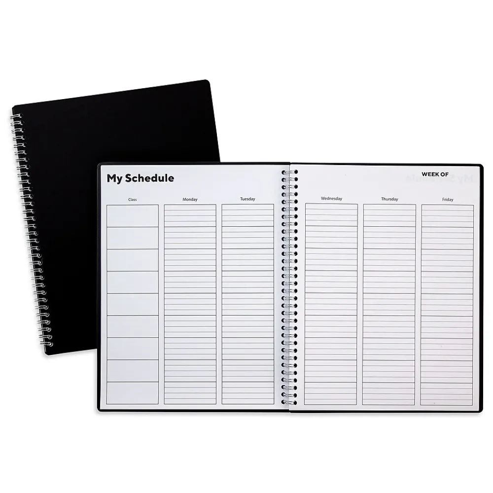 Academic Planners|Staples 8.5" x 11" Academic Weekly Teacher Planner, Black (TR59498-21)
