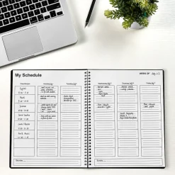 Academic Planners|Staples 8.5" x 11" Academic Weekly Teacher Planner, Black (TR59498-21)