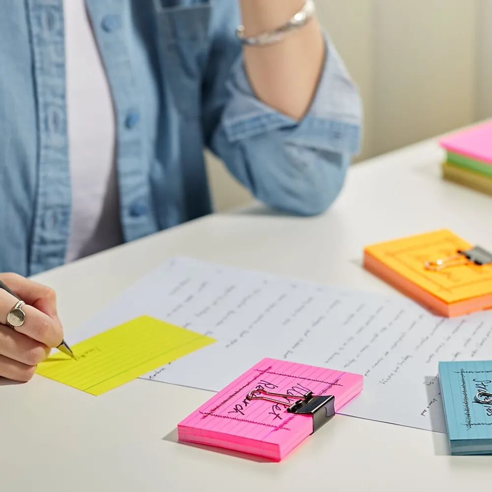 Index Cards*Staples 3" x 5" Index Cards, Lined, Assorted Colors, 300/Pack (TR50998)