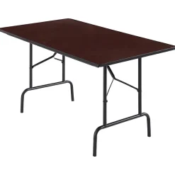 Folding Tables*Staples 6' x 30" Wooden Heavy Duty Folding Table, Walnut (58366)