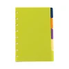 Notebooks|Staples Arc System Tab Dividers, 5-5/6" x 8-1/2", Assorted Colors, 5/Pack (20018)
