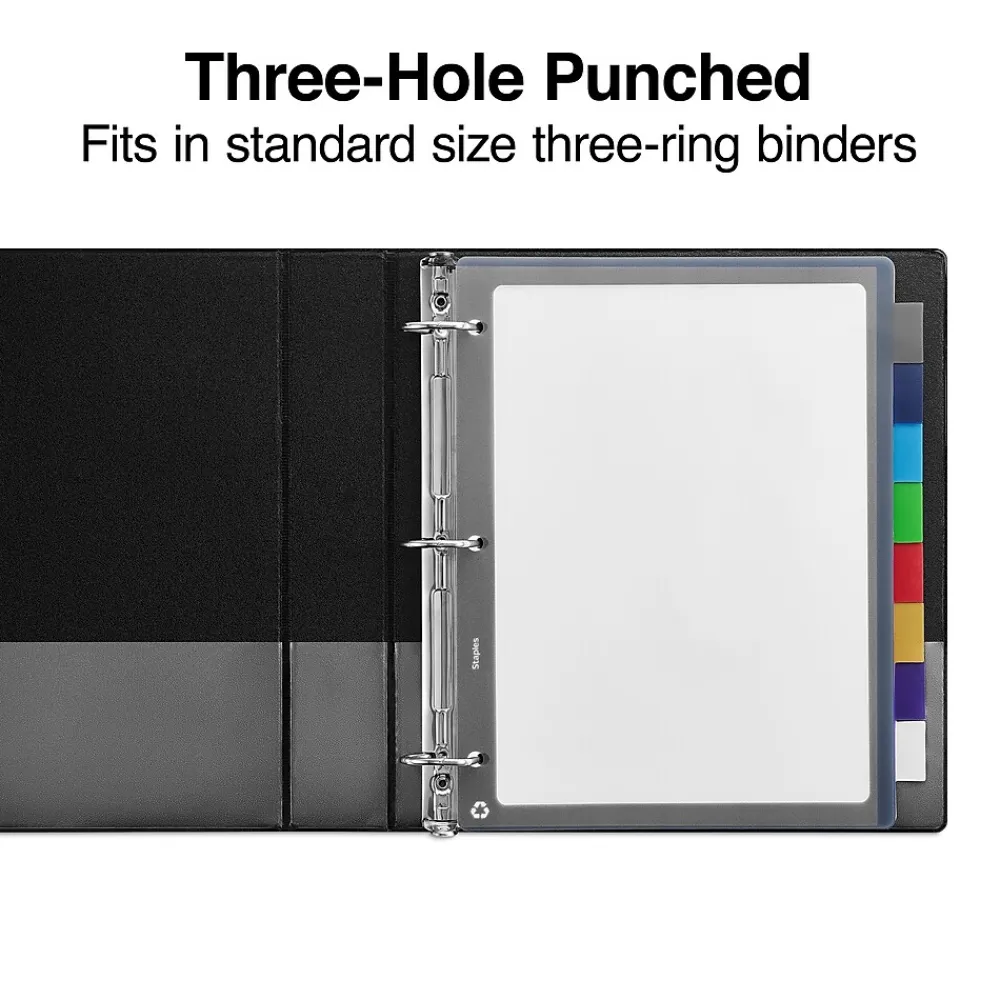 Dividers|Staples Better Print & Apply Label Plastic Divider, 8 Tabs, Assorted Colors, 1 Set (ST23281/23281)