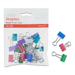 Clips & Fasteners|Staples Binder Clip Small 25 PK - Fashion
