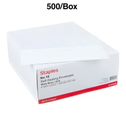 New Staples Brand Self Seal #10 Business Envelopes, 4 1/8
