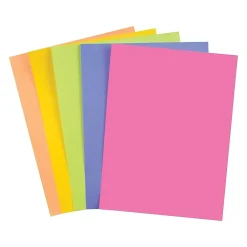 Multipurpose Paper*Staples Brights Multipurpose Colored Paper, 24 lbs., 8.5" x 11", Assorted Neon, 500/Ream (20201) Assorted Colors