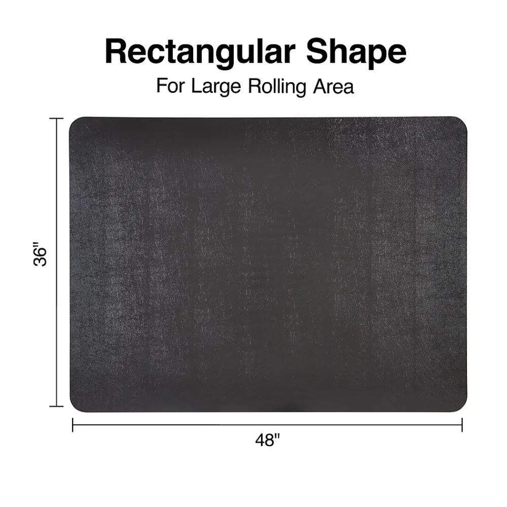 Chair Mats*Staples ® Carpet Chair Mat, 36" x 48'', Low-Pile, Black (26991)