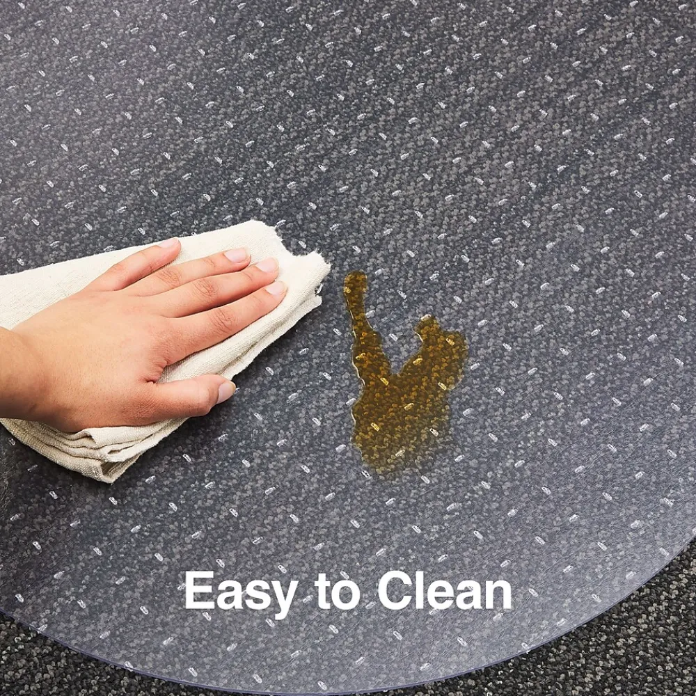 Chair Mats*Staples ® Carpet Chair Mat, Medium-Pile, Clear (28594)