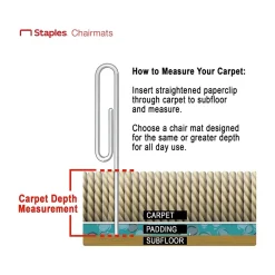 Chair Mats*Staples Carpet Chair Mat, 36