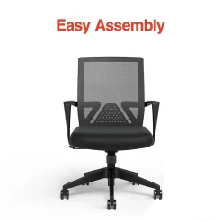 Office Chairs*Staples Cartwright Ergonomic Fabric Swivel Task Chair, Black (ST62400)
