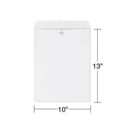 Staples Clasp & Gummed Catalog Envelopes, 10"L x 13"H, Bright White, 100/Box (570231N)