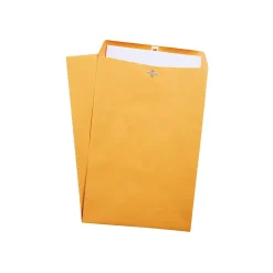 Best Staples Clasp & Moistenable Glue #15.5 Kraft Catalog Envelopes, 12