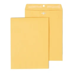 New Staples Clasp & Moistenable Glue #10 Kraft Catalog Envelopes, 9"L x 12"H, Brown, 12/Pack (19004/594412)