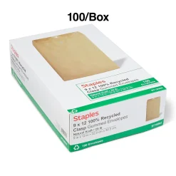 Best Staples Clasp & Moistenable Glue #10 Catalog Envelope, 9