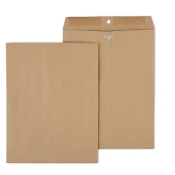 Staples Clasp & Moistenable Glue Catalog Envelopes, 10" x 13", Natural Brown, 100/Box (19965)