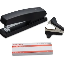 Staplers|Staples ® Combo Pack Desktop Stapler, 20-Sheet Capacity, Included, Black (ST24548/24548)