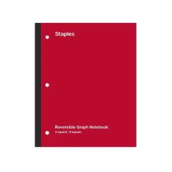 Subject Notebooks|Staples ® Combo 1-Subject Subject Notebooks, 8.5" x 11", Specialty Ruled, 100 Sheets, Assorted (06497)