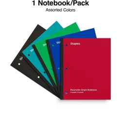Subject Notebooks|Staples ® Combo 1-Subject Subject Notebooks, 8.5