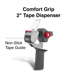 Outlet Staples Comfort Grip 2" Packing Tape Dispenser, Gray (ST56468)