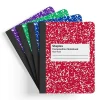 Composition Notebooks|Staples ® Composition Notebook, 9.75" x 7.5", Wide Ruled, 80 Sheets, Assorted Colors, 48/Carton (20702CT)