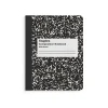 Composition Notebooks|Staples Composition Notebook, 7.5" x 9.75", Wide Ruled, 80 Sheets, Black/White, 48 Notebooks/Carton (ST55076CT)