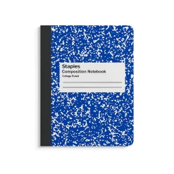 Composition Notebooks|Staples ® Composition Notebook, 7.5" x 9.75", College Ruled, 100 Sheets, (ST55067) Blue