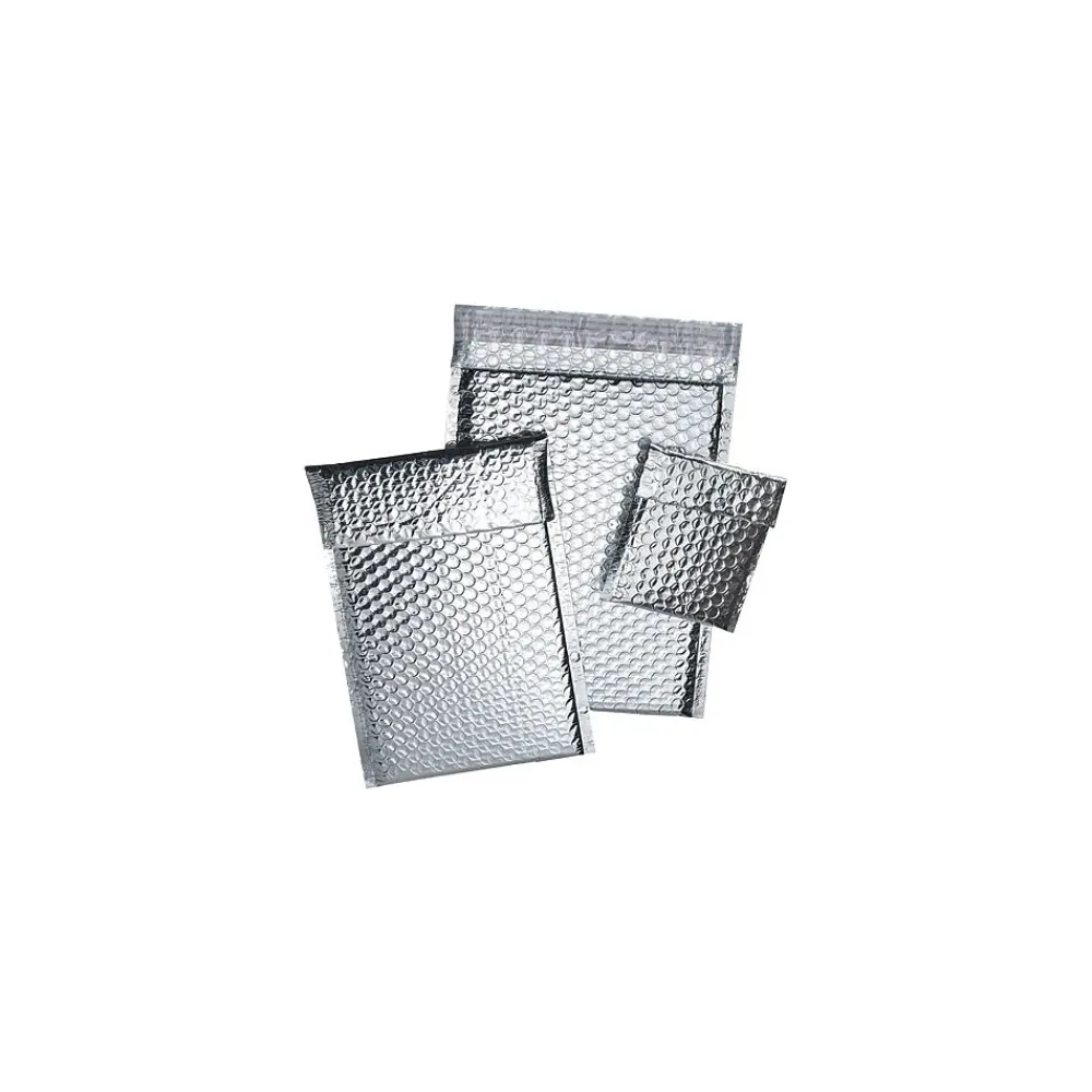 Hot SI Products Staples Cool Shield Bubble Mailer, 11" x 15", Silver, 50/Carton (INM1115)