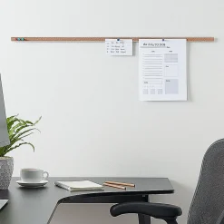 Bulletin*Staples ® Cork Bar, Aluminum Frame, 36